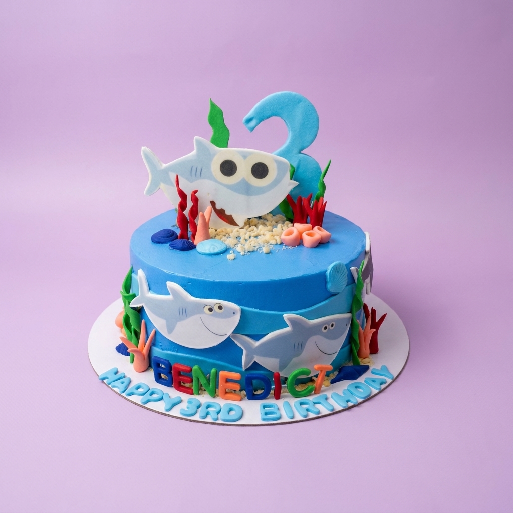 Baby Shark Sew Cake Design