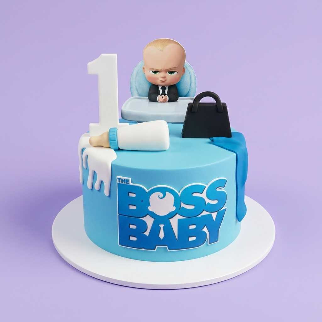 Boss Baby Milktea Cake Design
