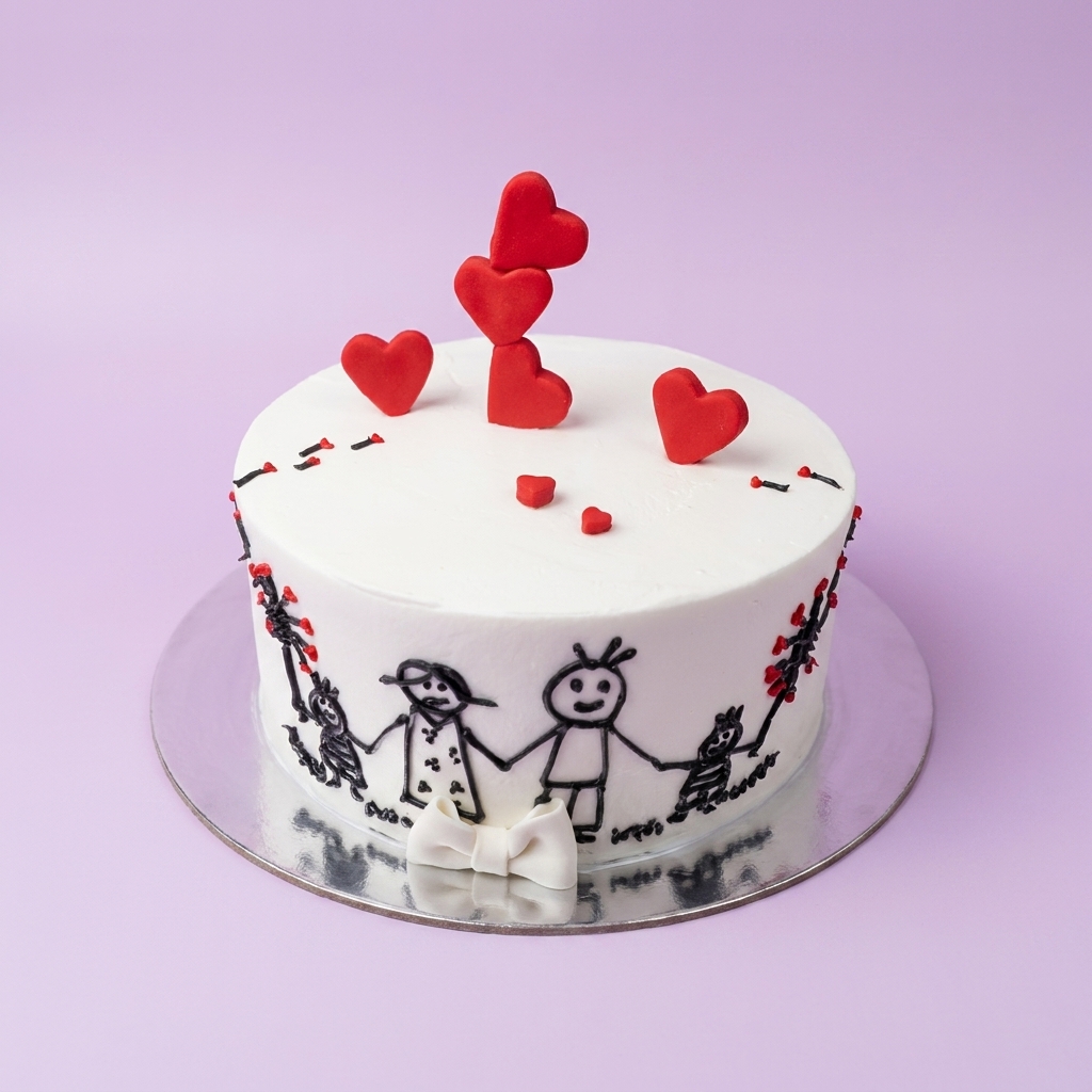 Family Stick Figure Spy X Family Cake Design