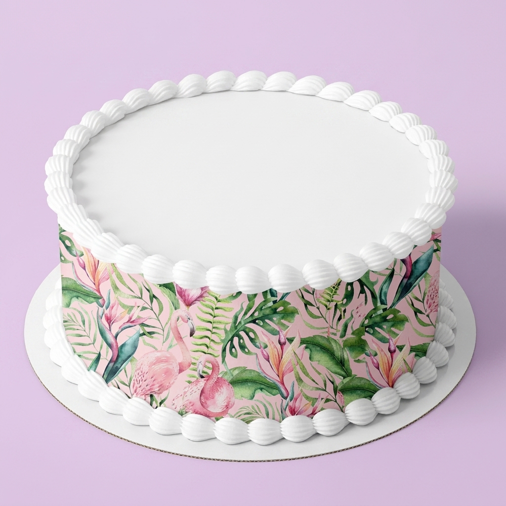 Flamingo Tropical Summer Cake Design