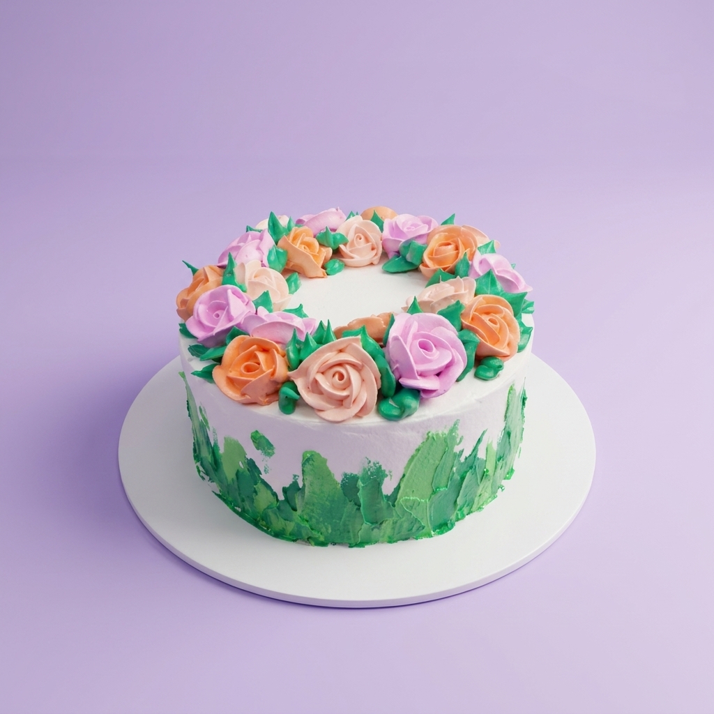 Floral Wreath Among Us Cake Design