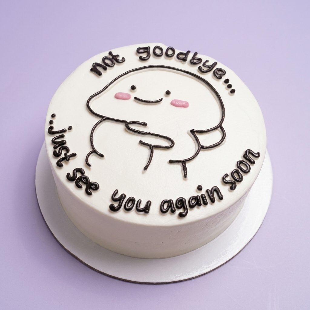 Minimalist Farewell Cake