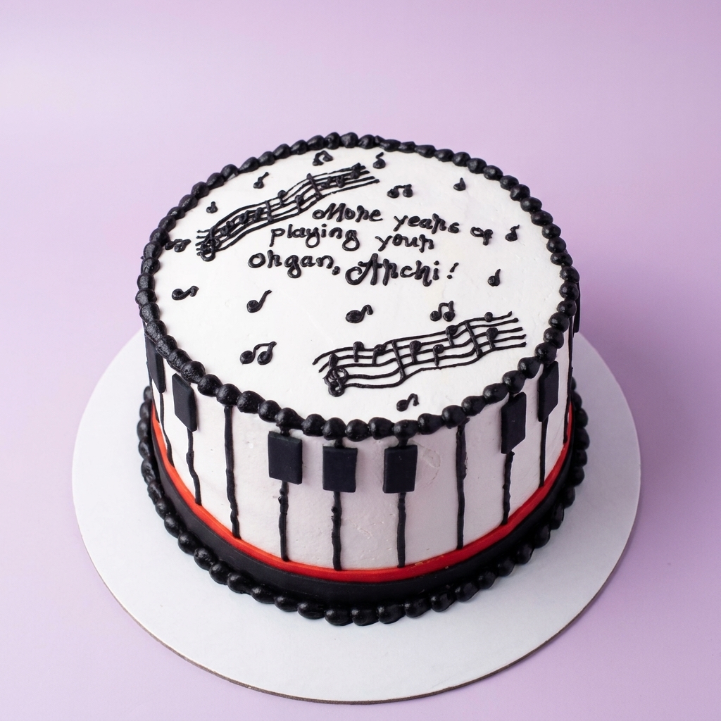 Piano Music Cake