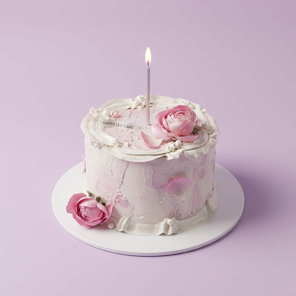 Pink Rose Minimalist Cake