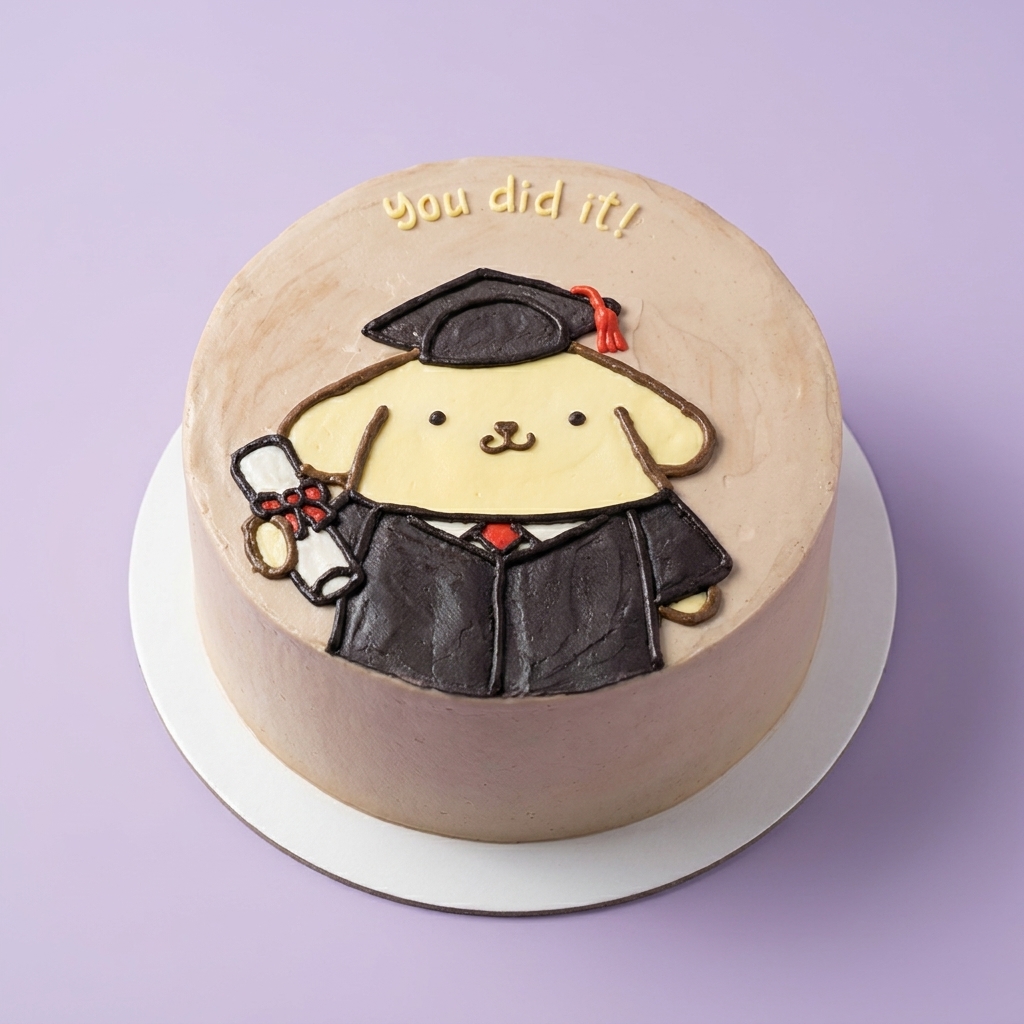 Pompompurin Graduation Cake
