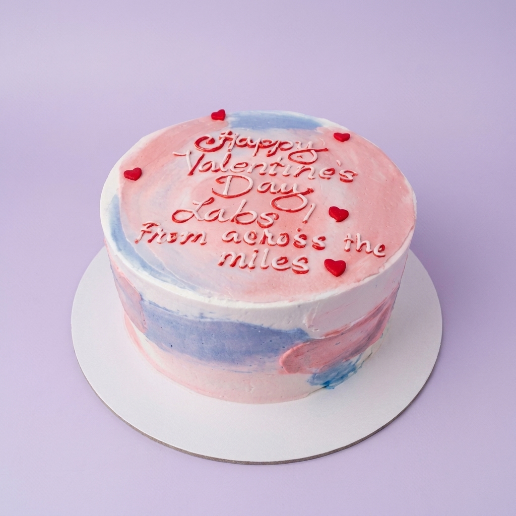 Valentine Minimalist Valentines Day Cake Design