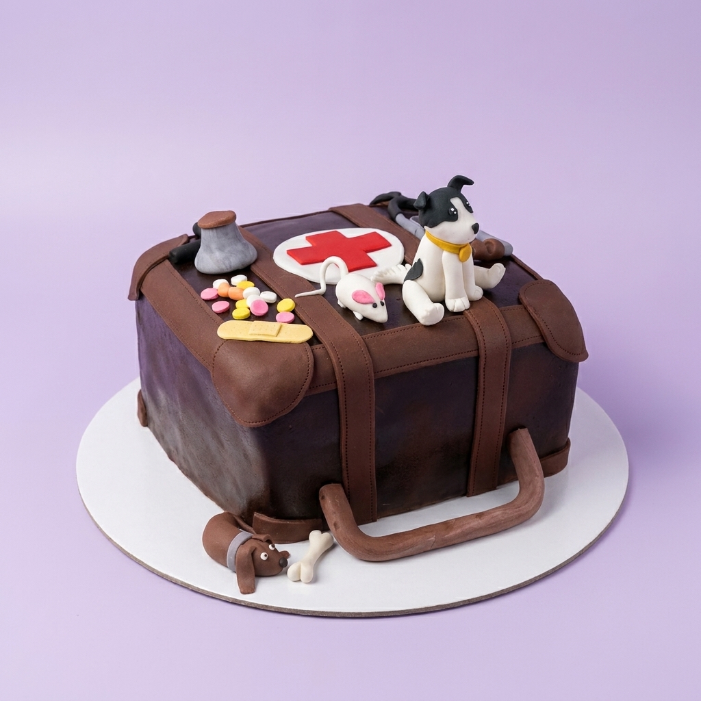 Veterinary Suitcase Cake