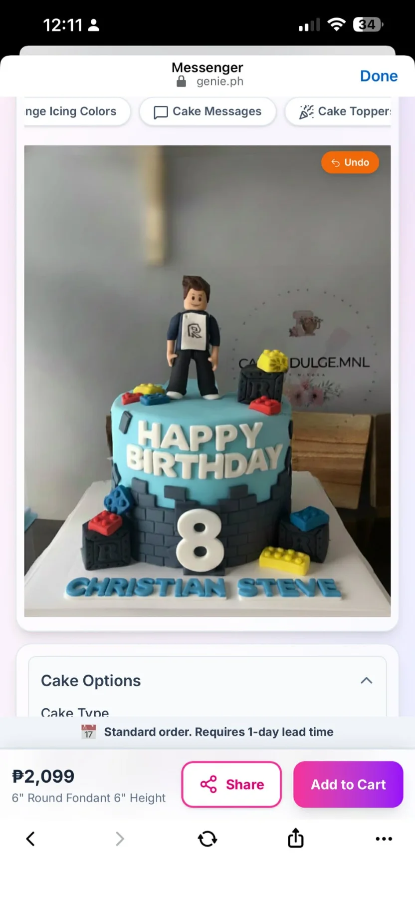 Roblox Birthday cake designs