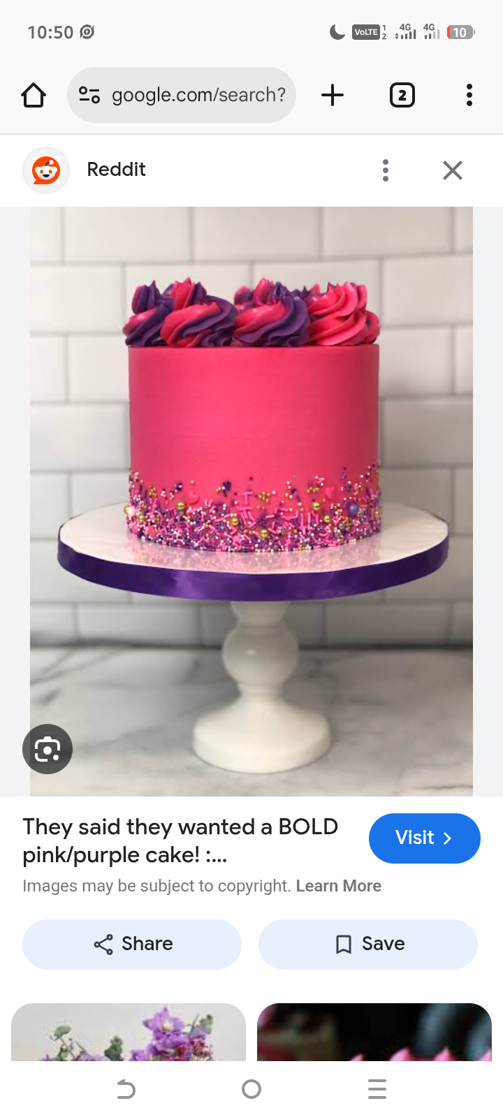 Pink Purple Sprinkles 1 Tier - pink, purple, gold theme with Pink and purple icing swirls on top