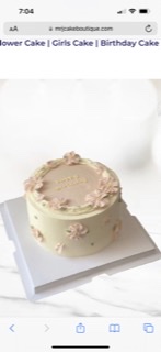 Pink Floral cake designs
