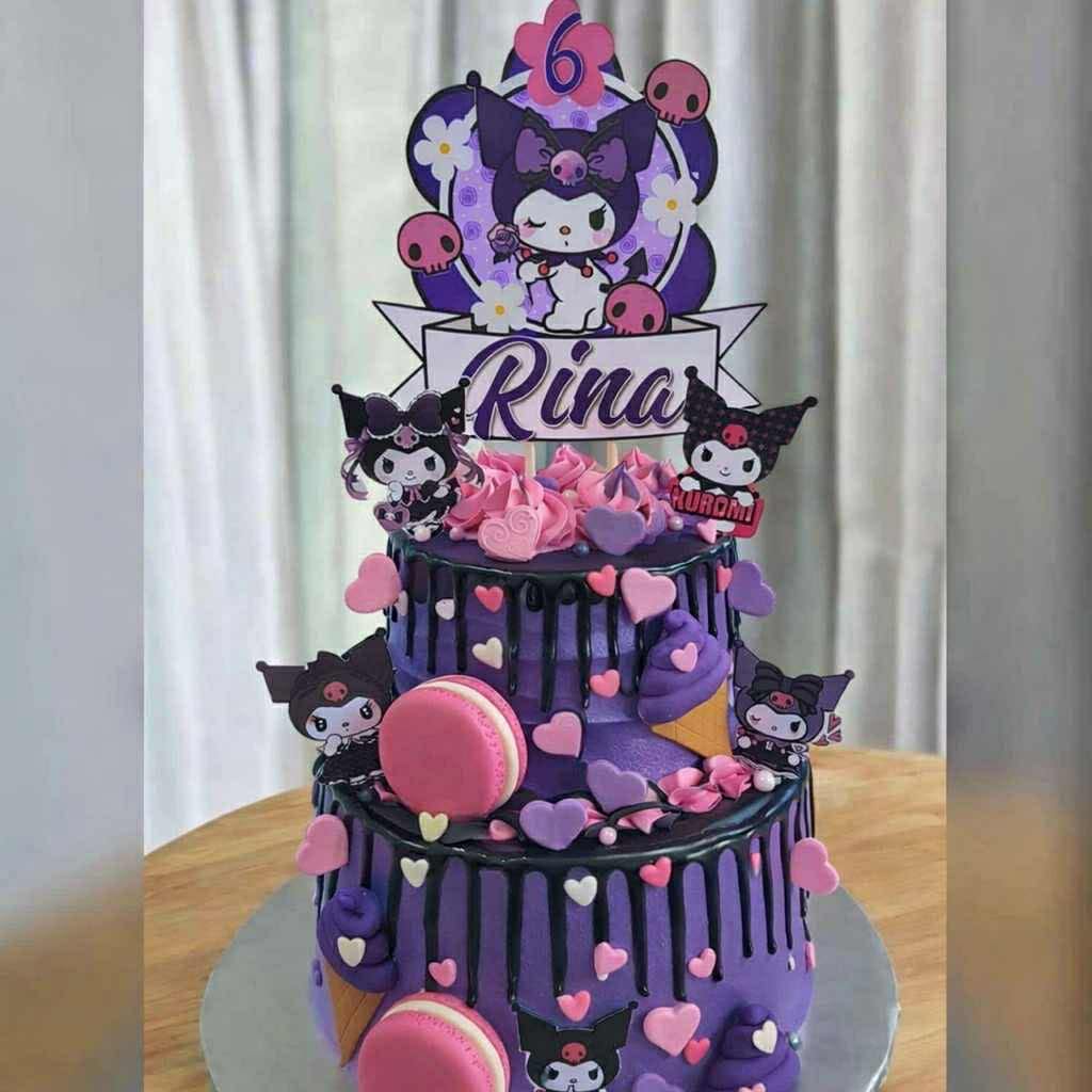 Kuromi Sanrio cake designs